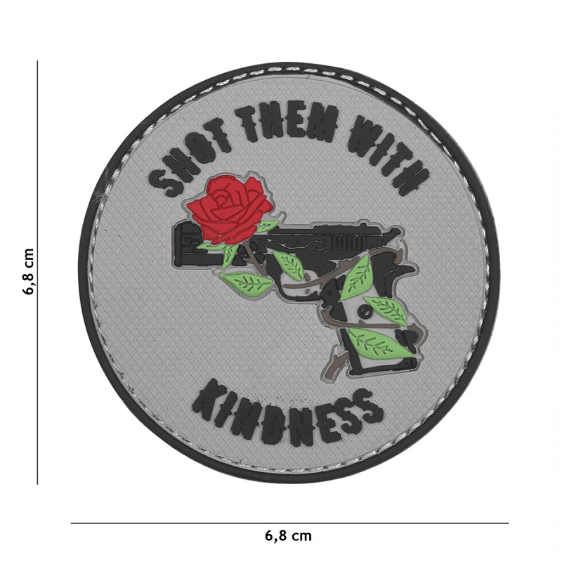 101 INC PVC Patch - Shot Them With Kindness (Color: Coyote)