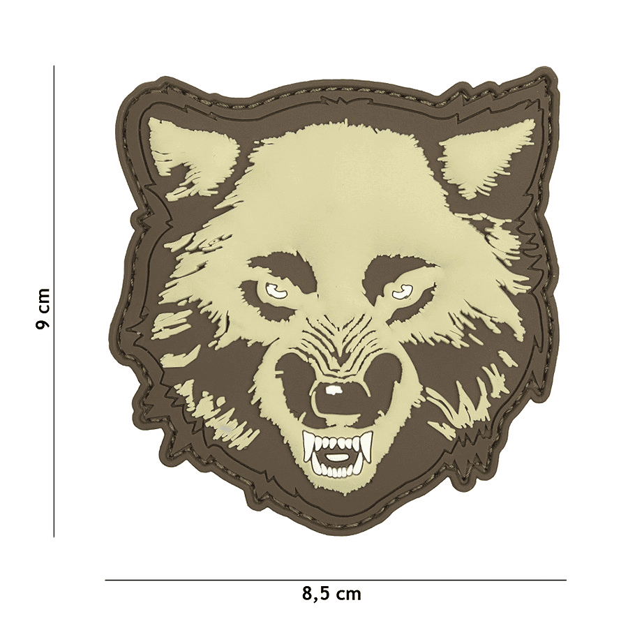 101 INC PVC Patch - Wolf (Color: Coyote)