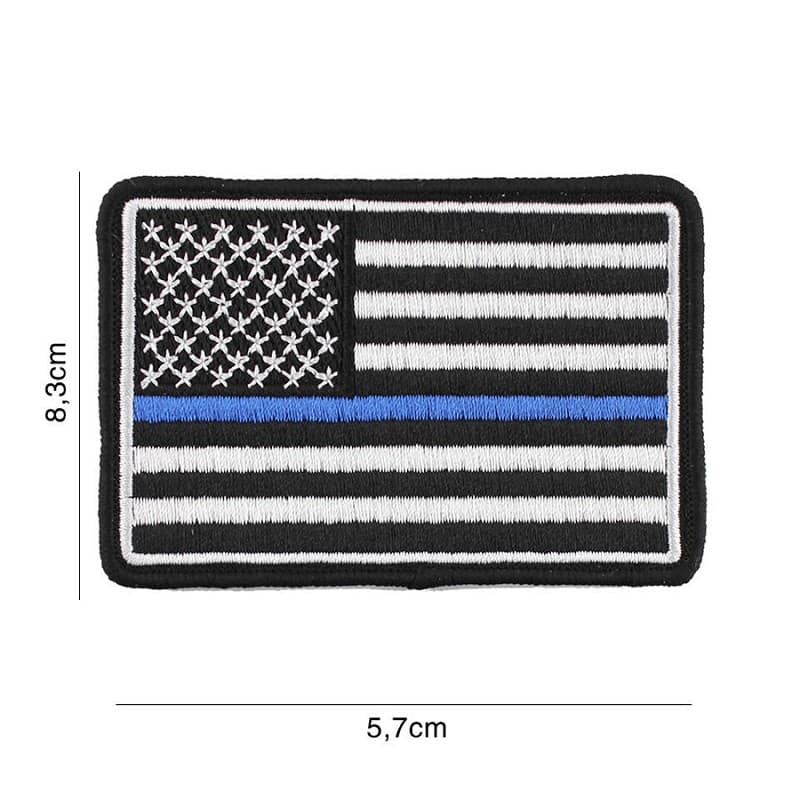 101 INC PVC Patch - Embroidery USA Blue Thin Line