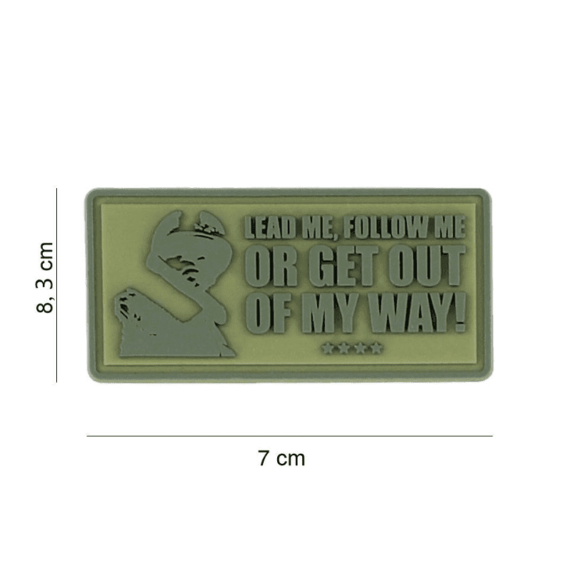 101 INC PVC Patch - Lead me, follow me (Color: White)
