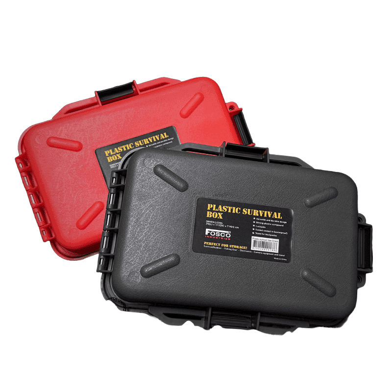 Fosco Plastic Survival Box 25×17.5×7.9cm (Color: Orange)