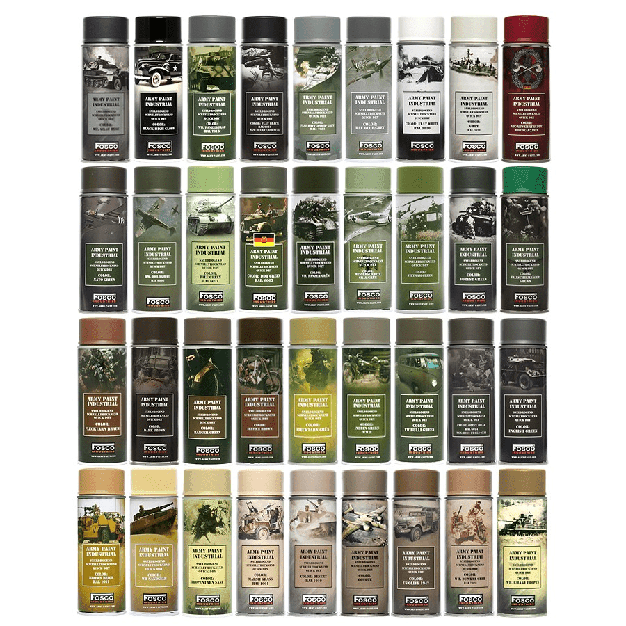 Fosco Army Paint Spray 400ml (Color: DDR Green)