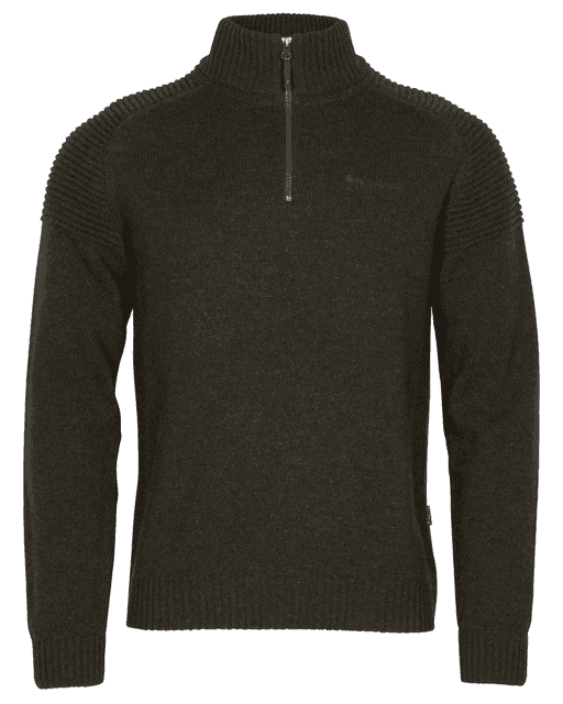 Pinewood Värnamo T-Neck Sweater (Color: Dark Green Mix, Size: 2XL)