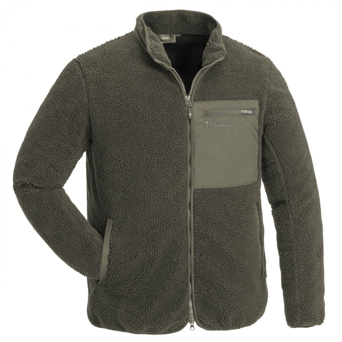 Pinewood Pile Fleece Jacket (Color: D.Green, Size: 3XL)