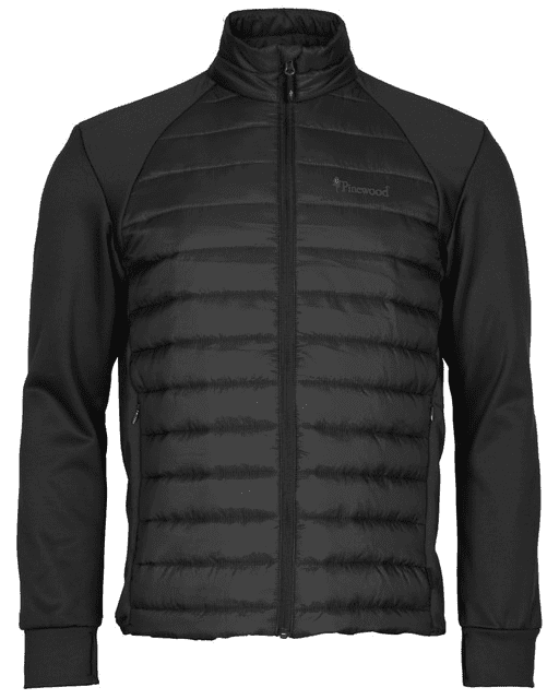 Pinewood Hybrid Power fleece Jacket (Color: Black, Size: Large)