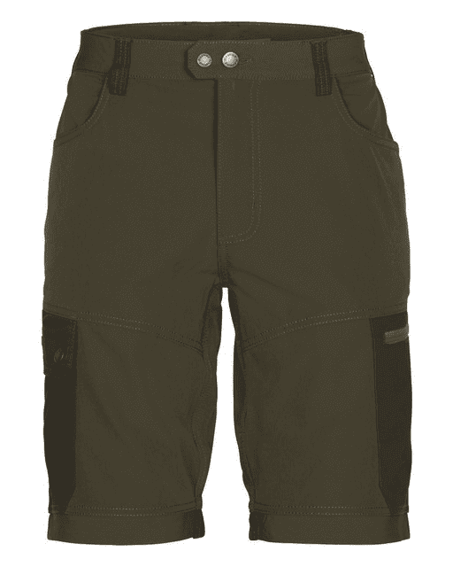 Pinewood Finnveden Trail Hybrid Shorts (Color: Earth Brown/Dark Olive, Size: C48)