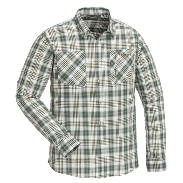 Pinewood Long Sleeve Shirt Glenn (Color: Blue/Grey, Size: Large)
