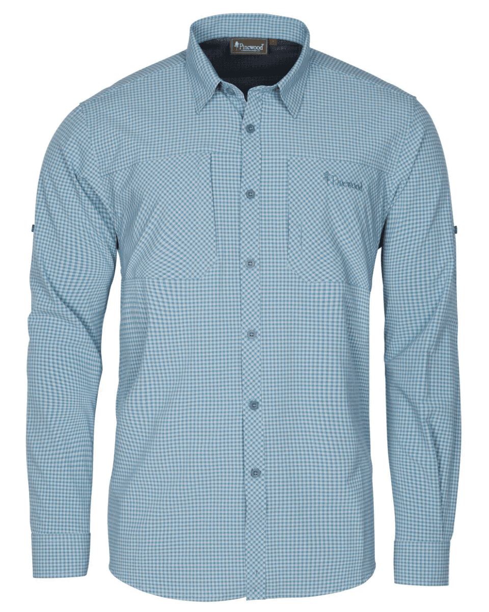 Pinewood Shirt LS Insectsafe (Color: Pine Green/Off White, Size: Medium)