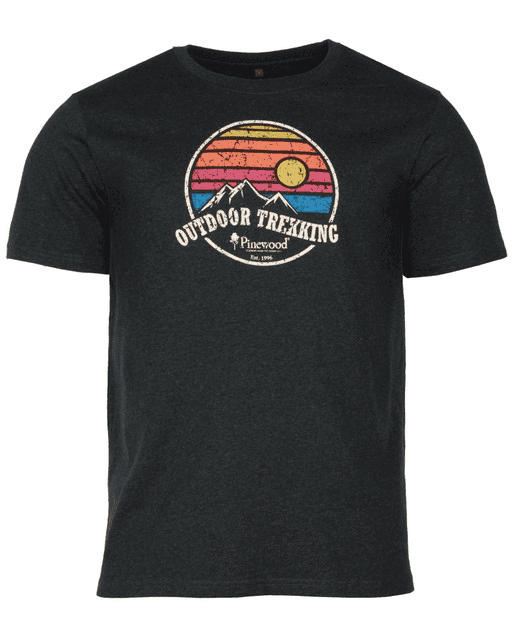 Pinewood Finnveden Recycled T-Shirt (Color: Dark Anthracit Melange, Size: 2XL)