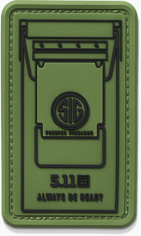 5.11 Tactical x Sig Sauer Ammo Cans Patch (Color: Green)