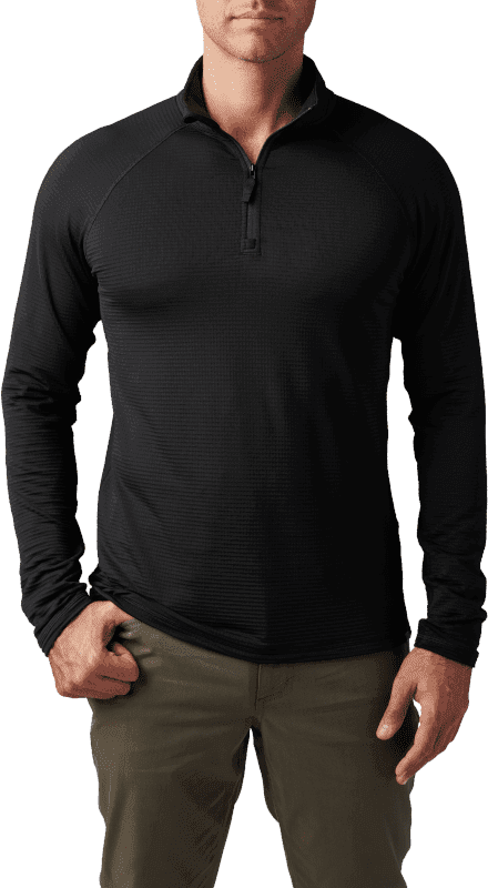 5.11 Tactical Stratos 1/4 Zip (Color: Black, Size: XL)
