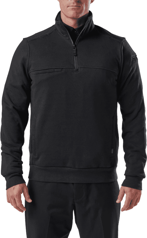 5.11 Tactical Job Shirt 1/4 Zip 2.0 (Color: Black, Size: 3XL)