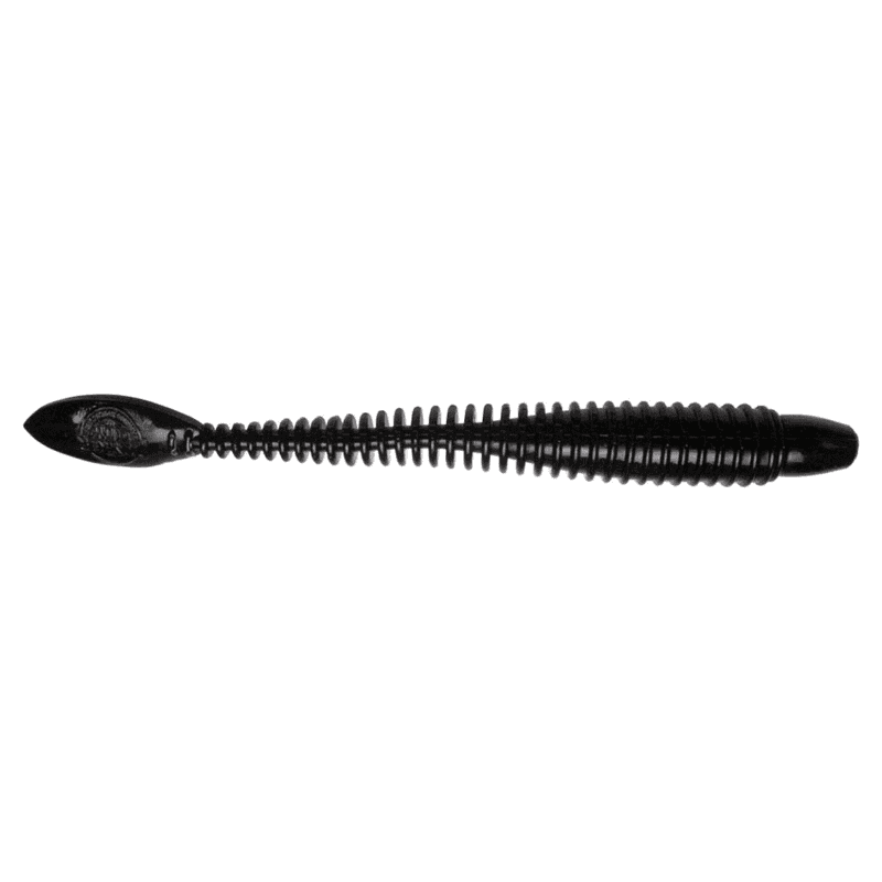 Lunker City Jigg Swimmin Ribster 10cm 9pack (Color: 24 Green Pumpkin)