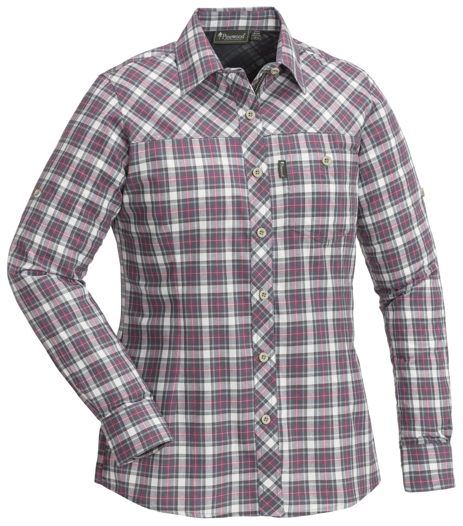 Pinewood Shirt Cumbria 9328 Long Sleeve - Women's Off White/Coral (Size: Large)