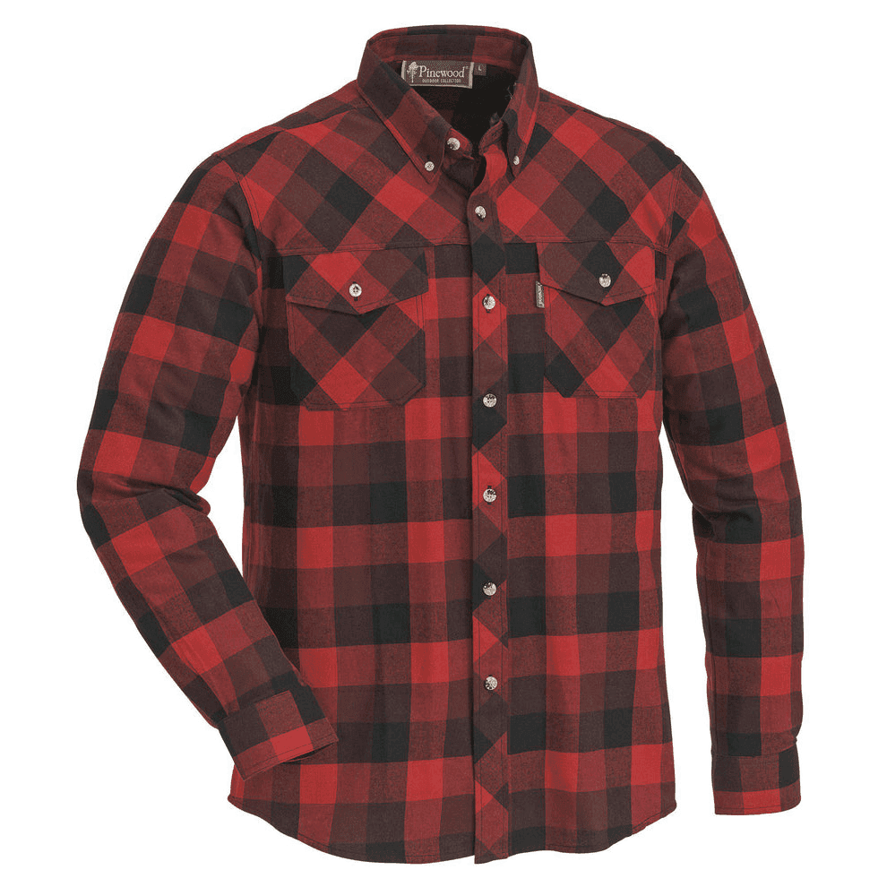 Pinewood Lumbo Shirt M's (Color: Red/Black, Size: Large)