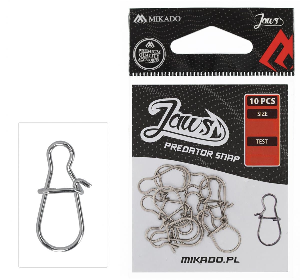 Mikado Jaws Predator Snap 10 Pack (Size: XXL 30kg)