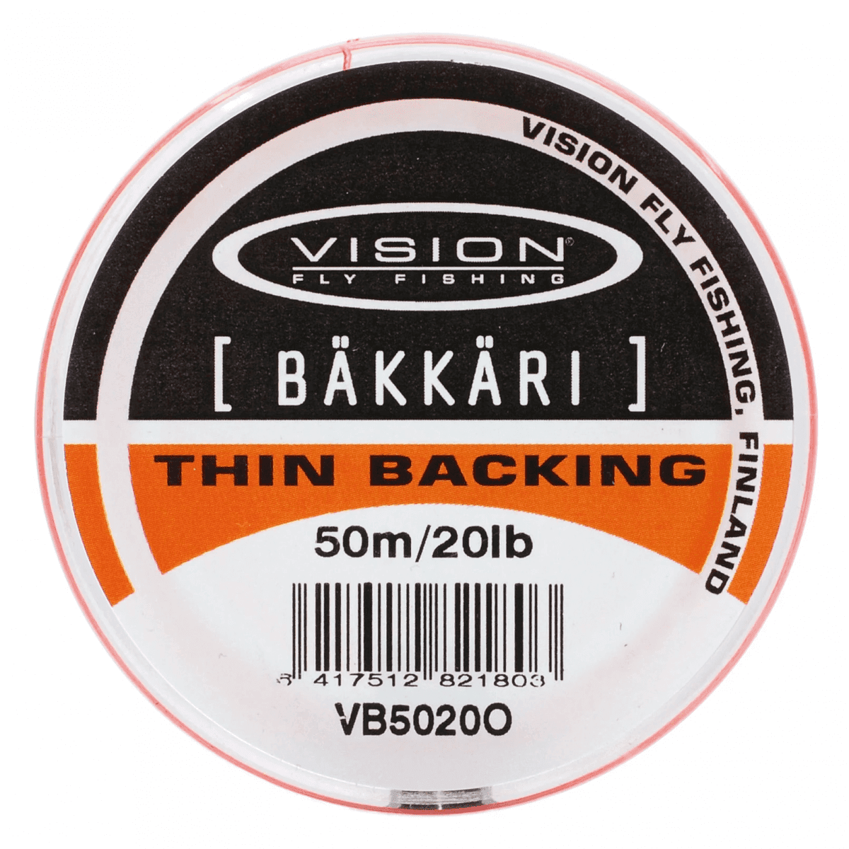Vision Bäkkäri Backing Orange 50m 20 LBS