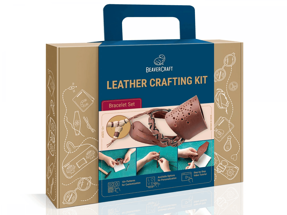 BeaverCraft DIY Leather Crafting Kit - Bracelet Set