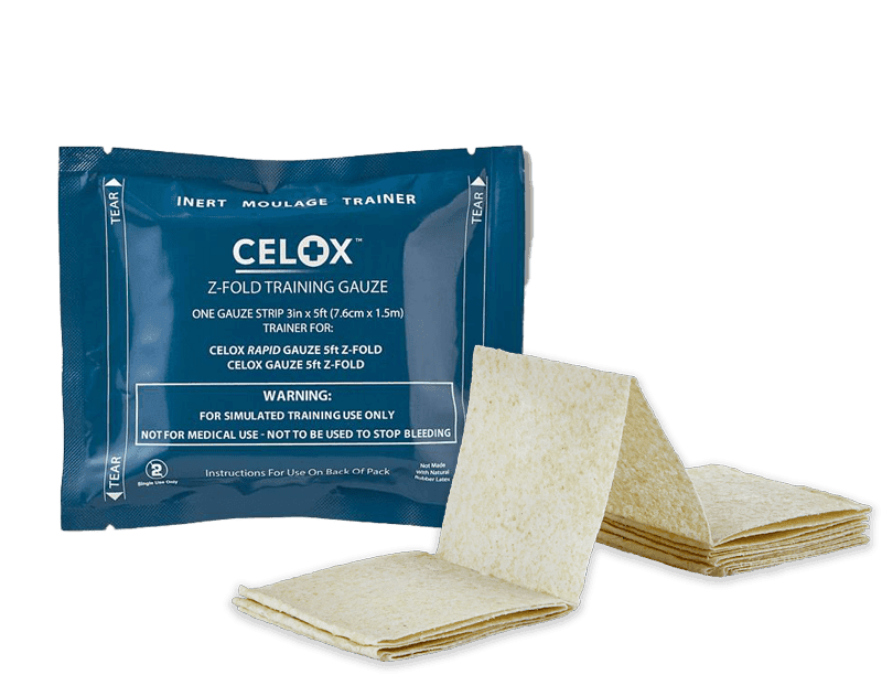CELOX Rapid Z-Fold Hemostatic Gauze 5ft - Training