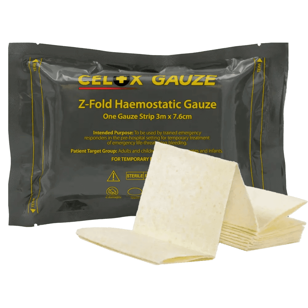 CELOX Hemostatic Gauze Z-Fold 3m CE