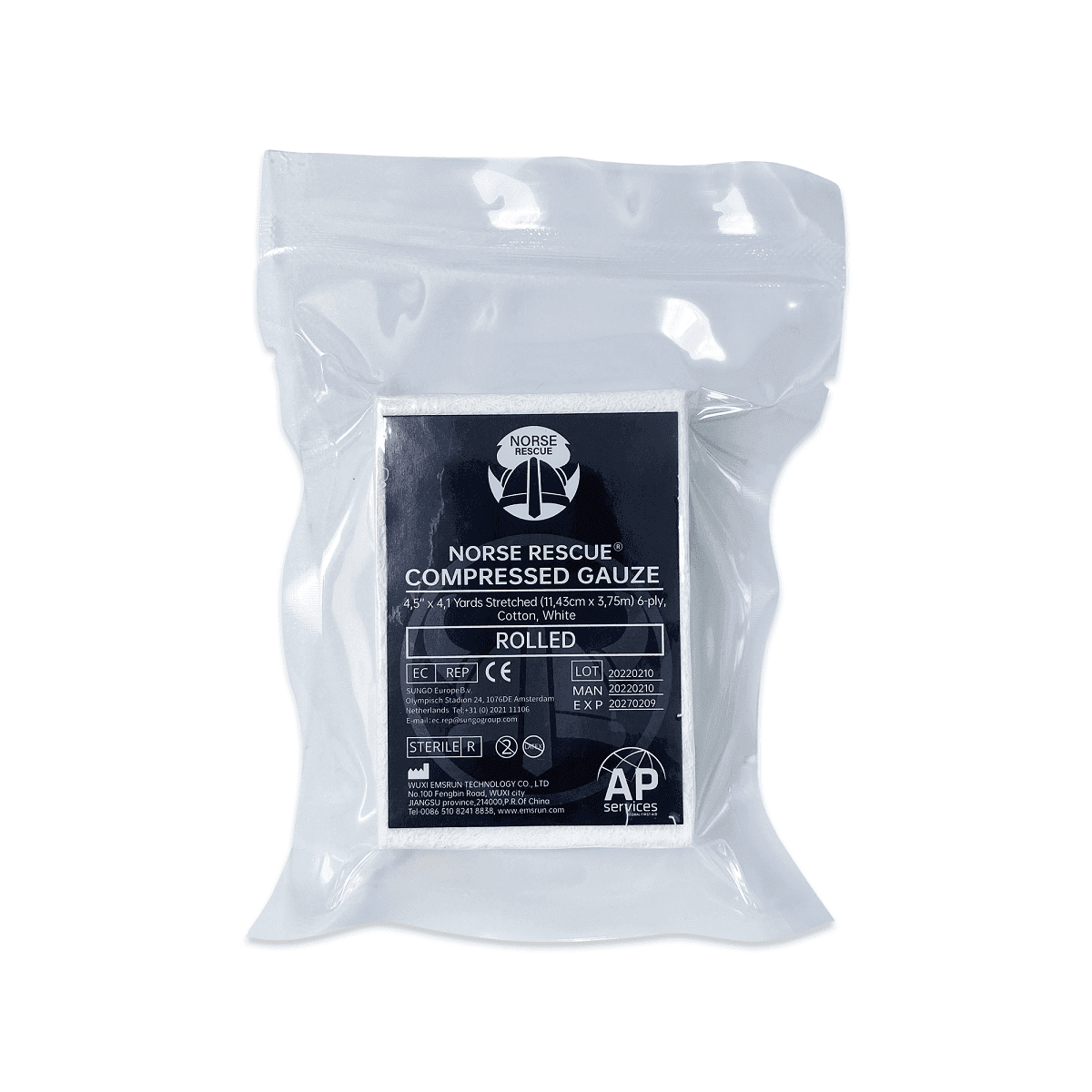 Norse Rescue Compressed Gauze - Rolled