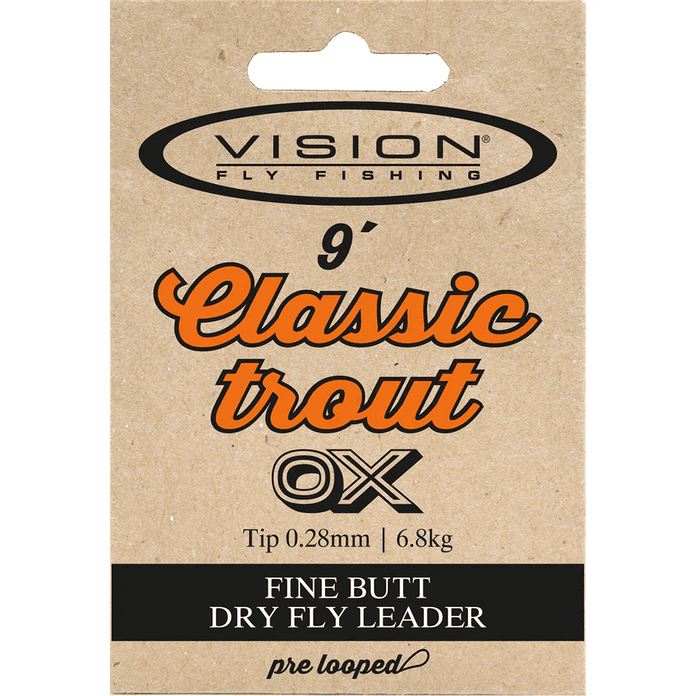 Vision Classic Trout Leader 9" (Tippet Size: 3X 0,21)