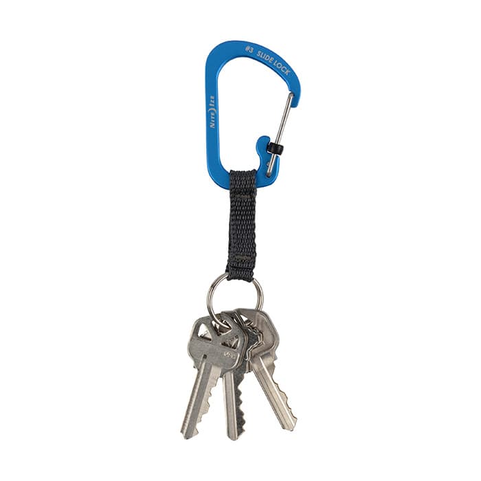 Nite Ize SlideLock Key Ring Aluminum (Color: Blue)