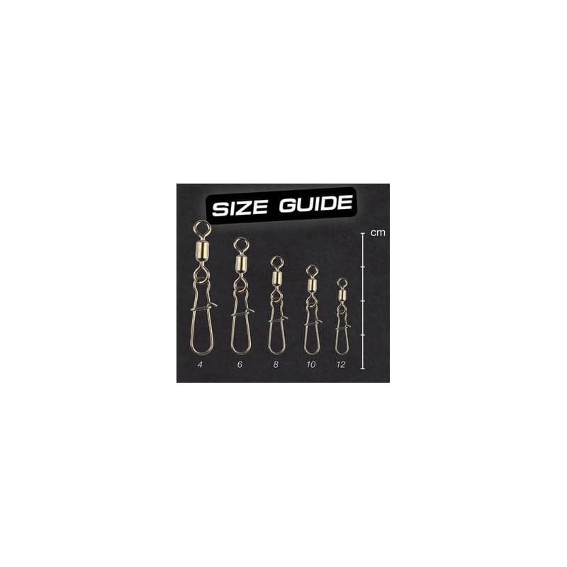 Darts Lure Locks with Swivel "Nice Snap" (Size & Amount: #4 5pcs)