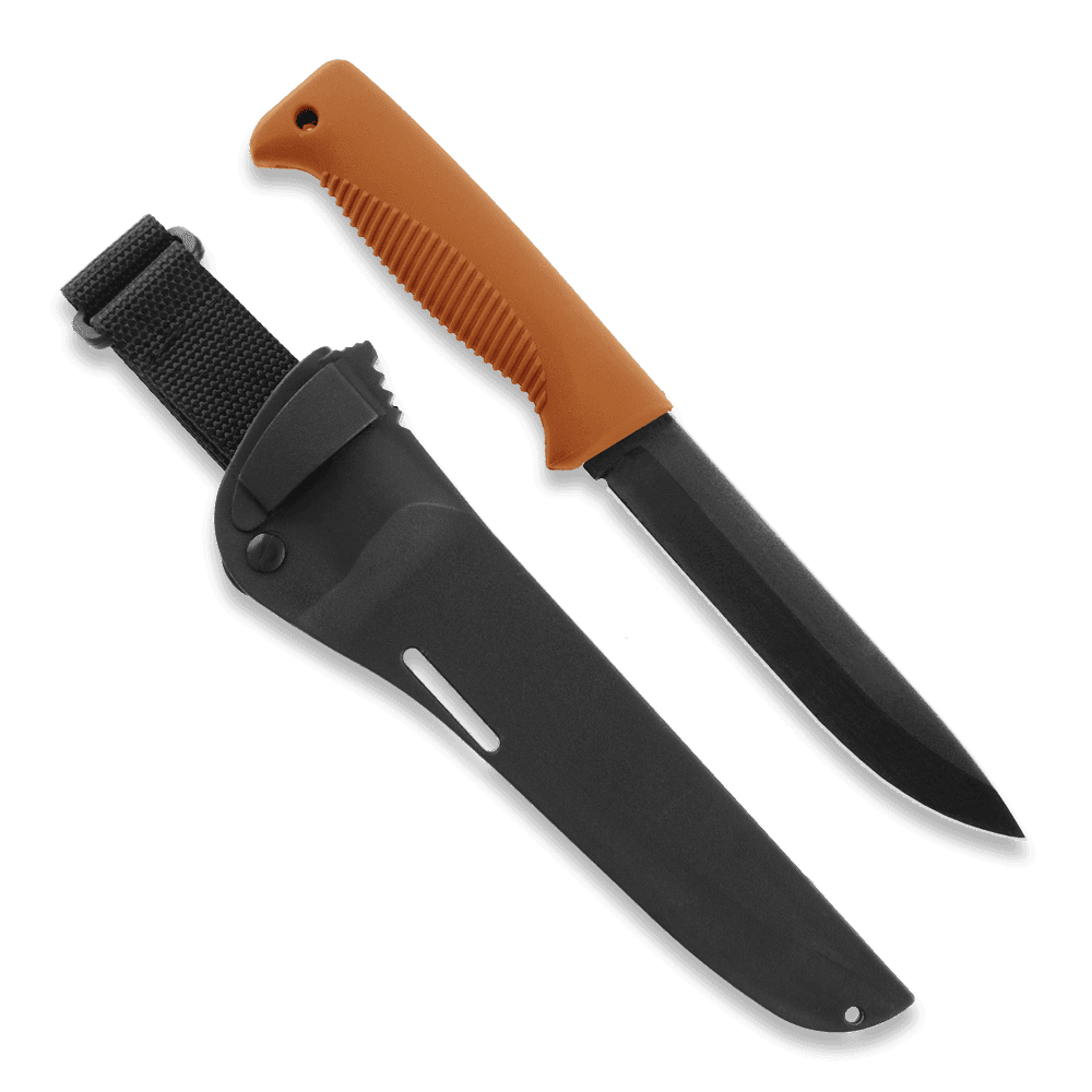 Peltonen M95P Cerakote Ranger Puukko Teflon with Composite Sheath - Orange