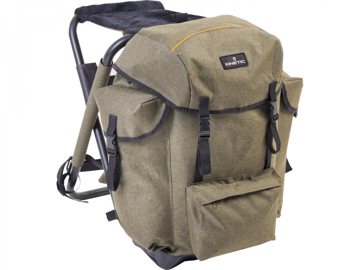 Kinetic Backpack Chair Premium 35L (Color: Olive Melange / Orange)