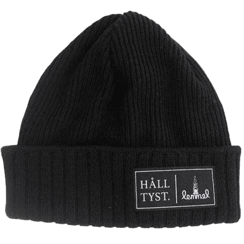 Lemmel Kaffe Beanie "Turpa kiinni" with Windstopper