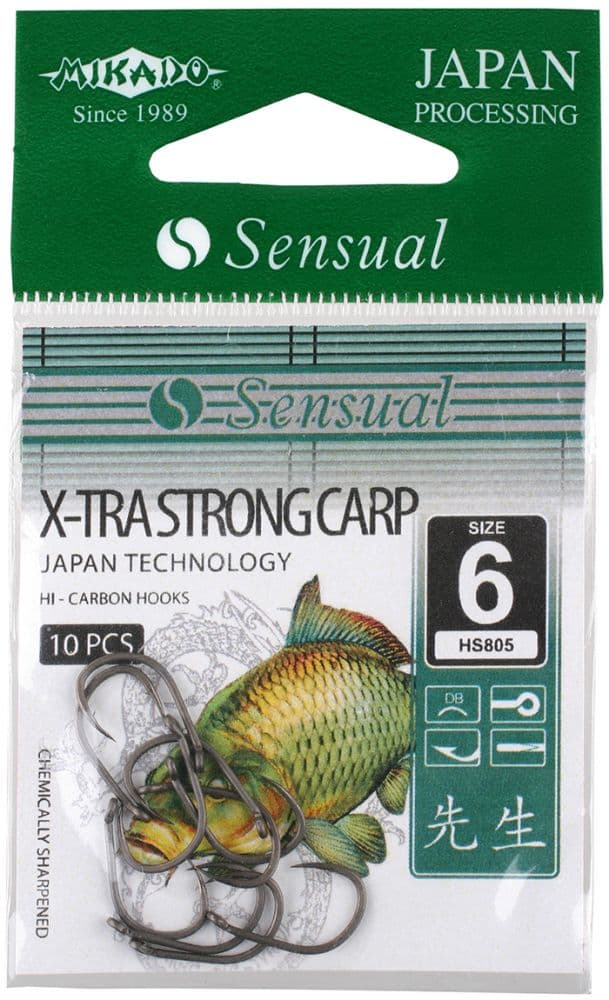 Mikado X-Tra Strong Carp 10 Pack (Size: 14)