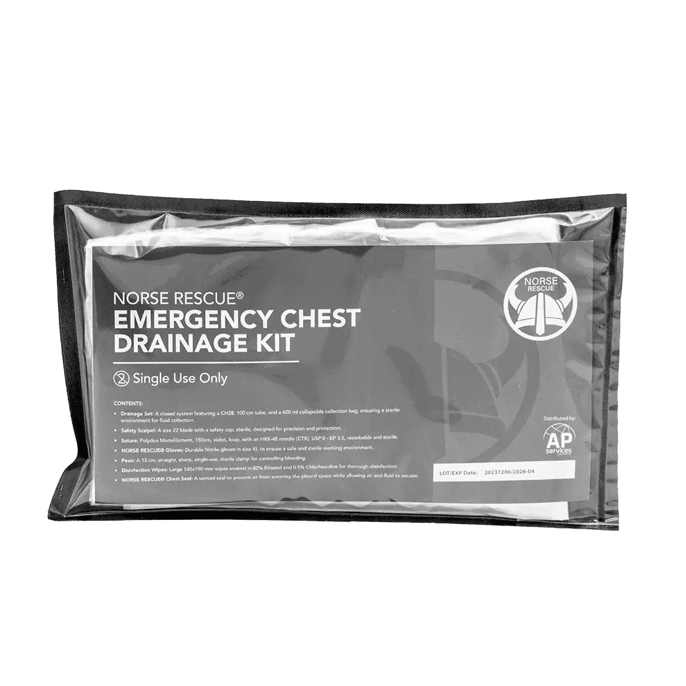Norse Rescue Emergency Chest Drain Kit w/ Heimlich Valve