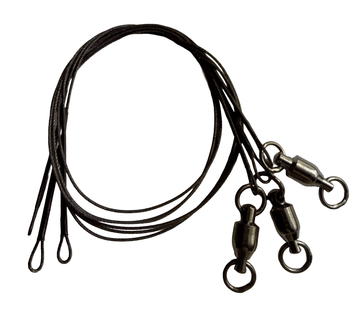 Rapala Terminal Tackle 1x7-Trådig Stålvajer med Kulager Lekande 3pack 30cm/23kg