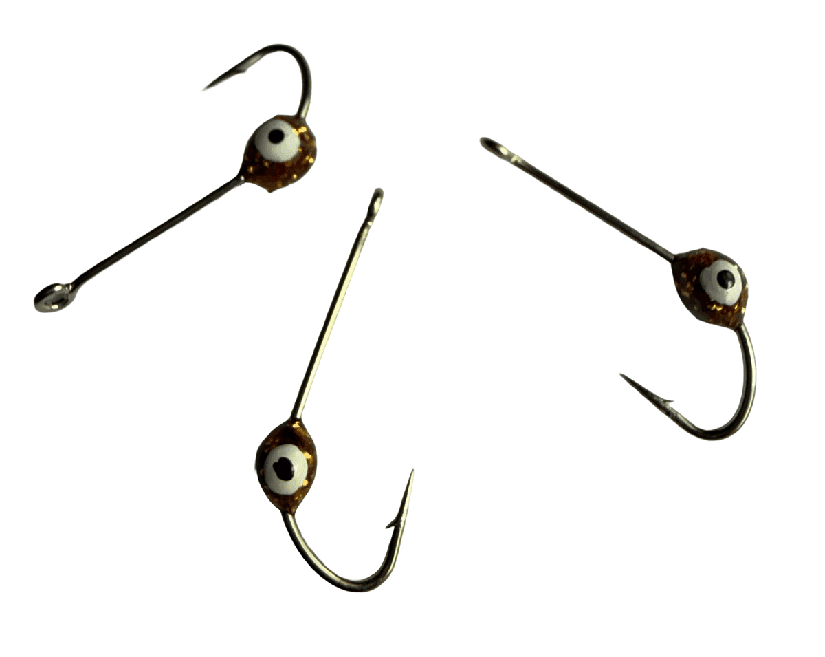 Lyskrok Öga Enkel Långskaftad crome #8 3 Pack
