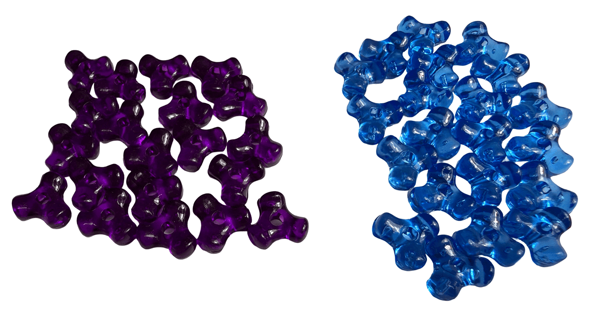 Sevenstrand Tri-Beads 20 Pack (Color: Violett)
