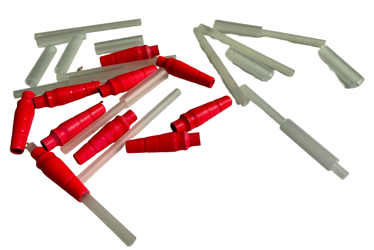 Eumer Crayfish Tube 15x4mm Pink 10 Pack