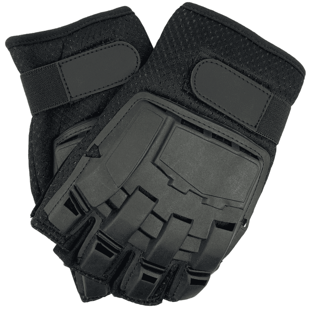 Jackal Gear Tactical Gloves Half Finger (Color: Black, Size: XL)