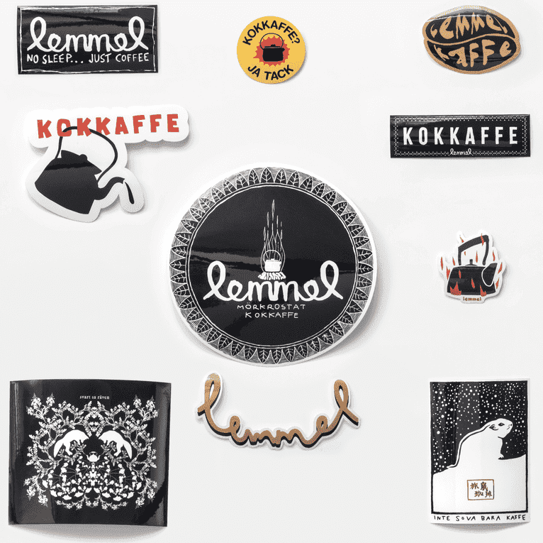 Lemmel Coffee Stickers 10-pack Kåda
