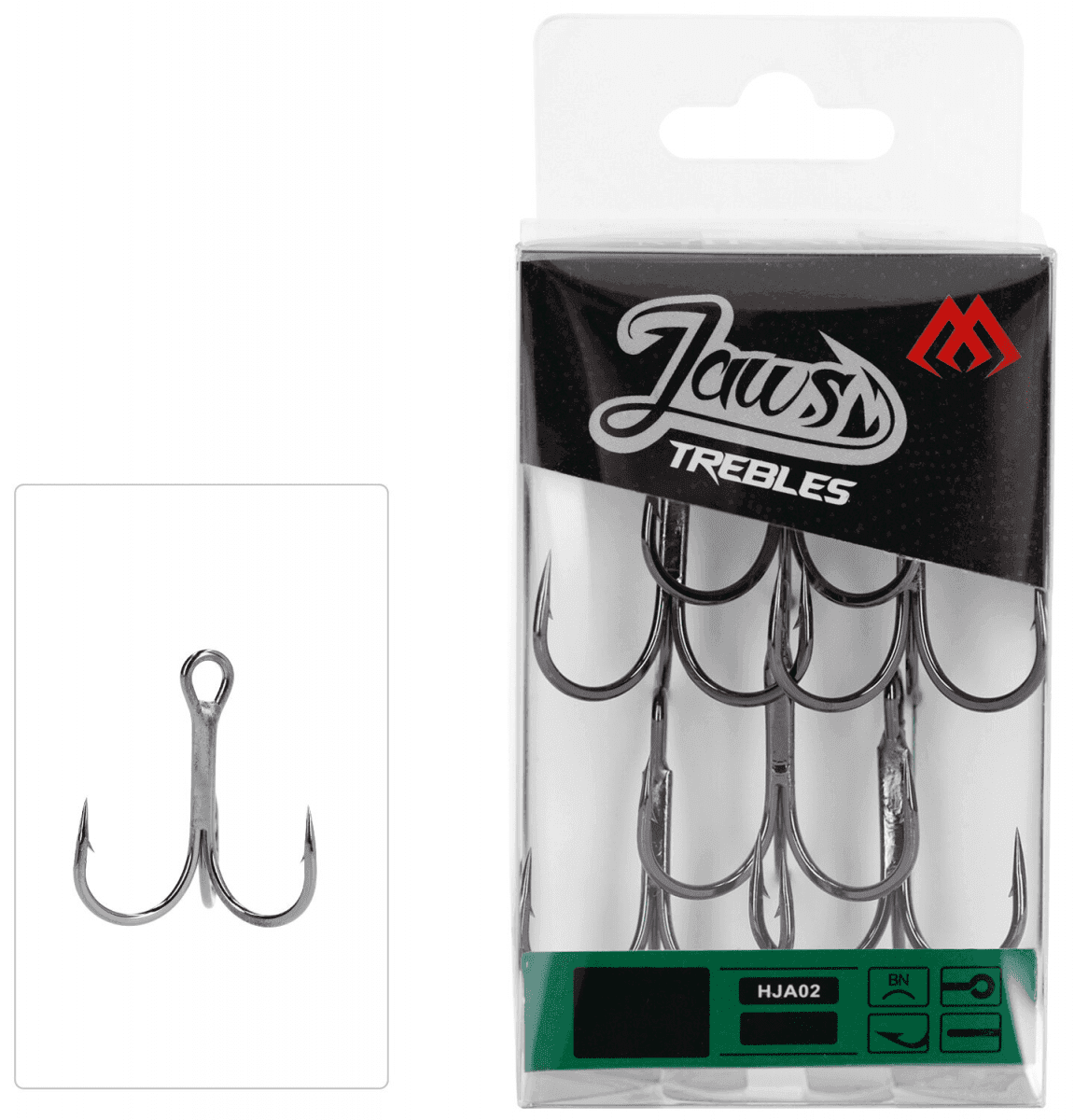 Mikado Jaws Trekrok Black #14 8pcs (Size: 14)