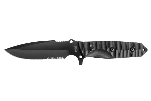 TB Outdoor Marauder Serrated - Black G10