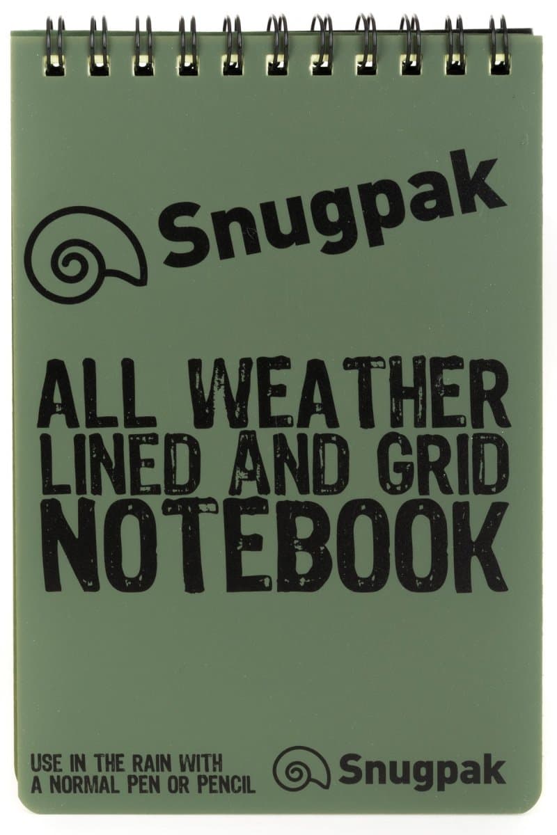 Snugpak Water Resistant Notebook (Color: Olive)