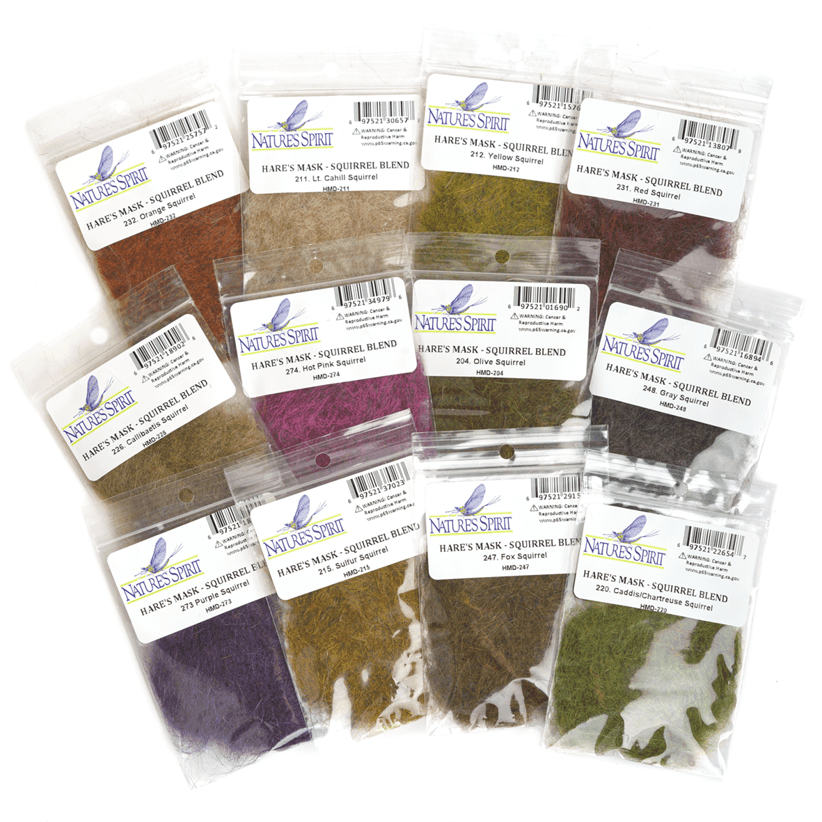 Nature's Spirit Hares Mask Dubbing Squirrel Blend (Color: Sulfur Squirrel)