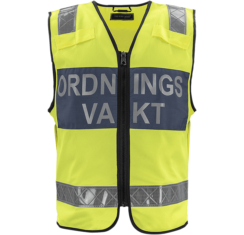 Texstar OV05 Ordningsvakt Reflexväst (Size: Large)