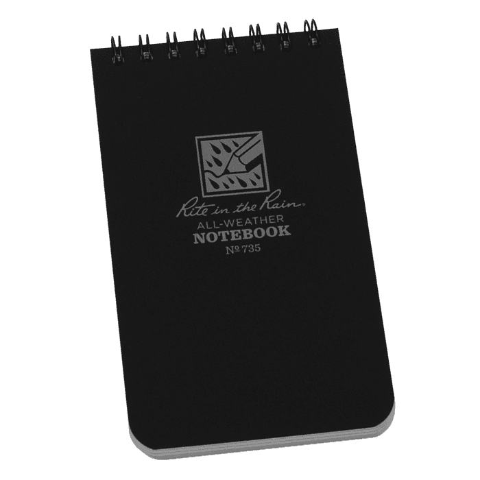 Rite In The Rain Notebook 7,5x12,5cm - Black