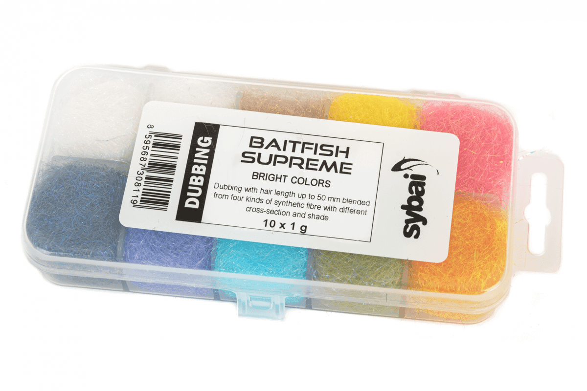 Sybai Baitfish Supreme Dubbing Box - Bright colors 10x1g