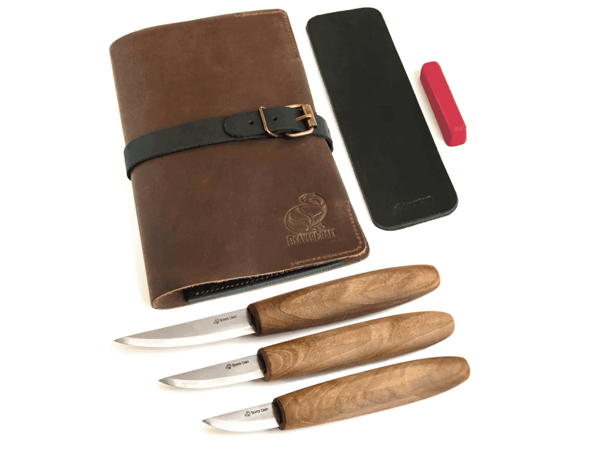 BeaverCraftS19X Premium Whittling Set With Walnut Handles