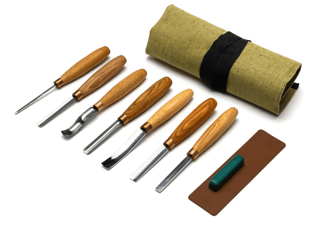 BeaverCraft SC03 Wood Carving Straight Chisel Set