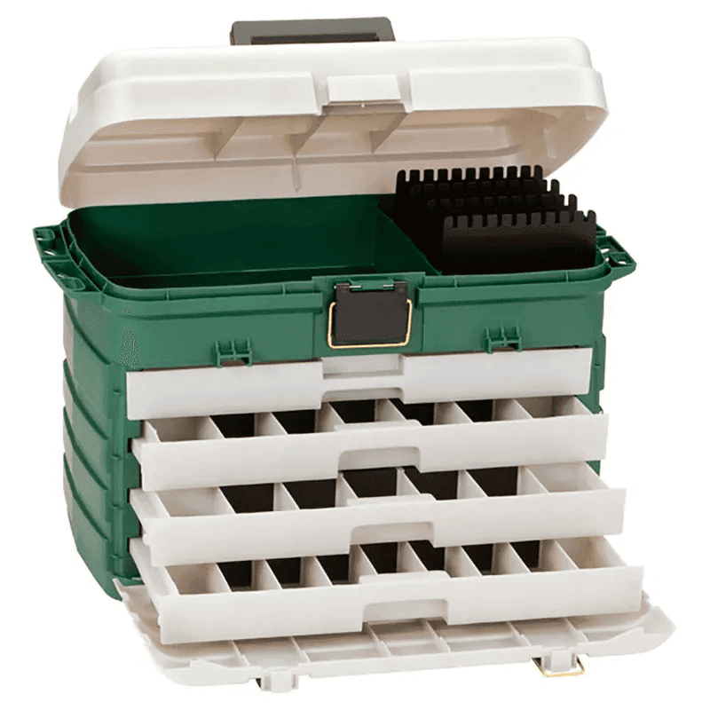 Plano 4 Drawer Box Green/Silver