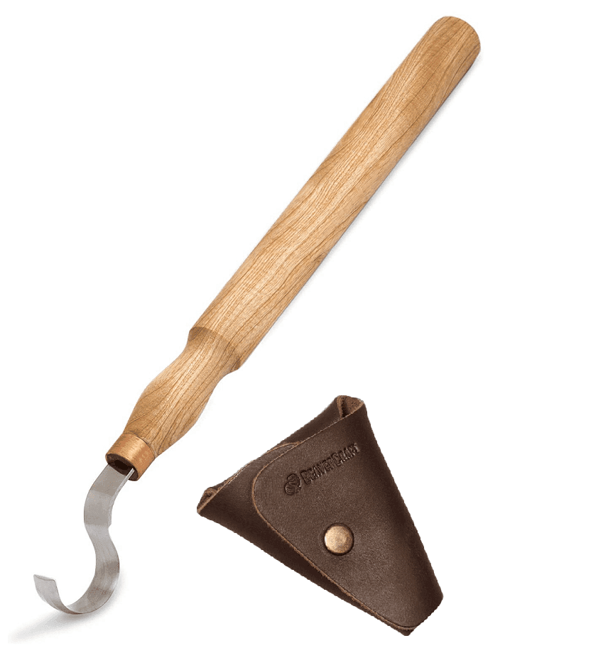 BeaverCraft SK2 Long Spoon Carving Knife 30mm with Sheath
